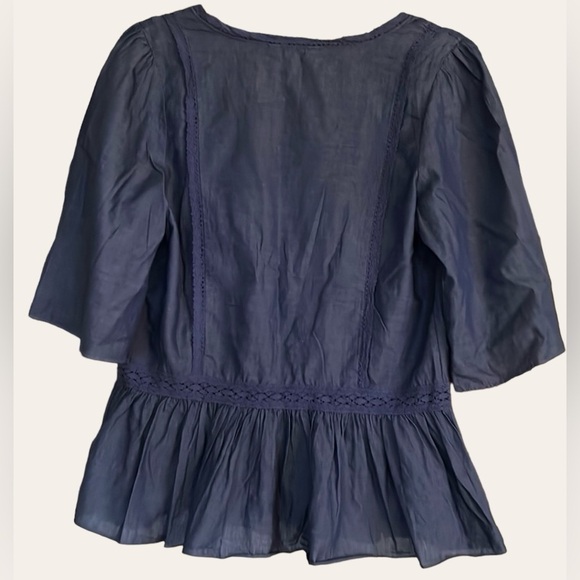 MATILDA JANE Hour By Hour Chambray Blue Denim Tie Waist Jacket, Size XS, EUC. - Picture 11 of 14